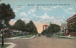 The Paseo, Looking North from 33rd Street Postcard