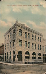 Corner Ligonier and Depot Streets Postcard