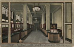 Interior of The Bellingham National bank Washington Postcard Postcard Postcard