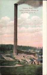 Tallest Concrete Chimney in the World Tacoma, WA Postcard Postcard Postcard