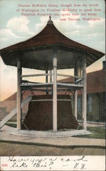 Famous McKinley Stump, Brought From The Woods Of Washington For President McKinley To Speak From Postcard