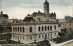 Carnegie Library and Court House Postcard