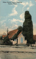 Oldest Church Tower in America Postcard