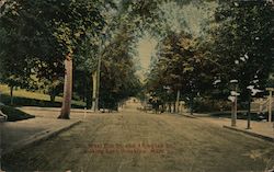 Corner of West Elm Street and Arlington Street Looking East Brockton, MA Postcard Postcard Postcard