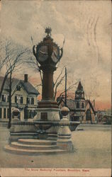 The Snow Memorial Fountain Brockton, MA Postcard Postcard Postcard