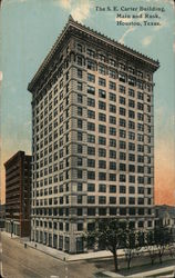 The S.E. Carter Building, Main and Rusk Houston, TX Postcard Postcard Postcard