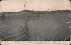 Bird's-Eye View of Oyster Cannery Pass Christian, MS Postcard Postcard Postcard