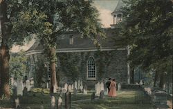 Old Dutch Church, Sleepy Hollow, View from Old Graveyard Tarrytown, NY Postcard Postcard Postcard