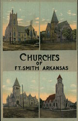 Churches of Ft. Smith Arkansas Postcard
