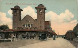 Grand Trunk Depot Battle Creek, MI Postcard Postcard Postcard