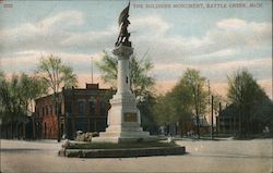 The Soldiers Monument Battle Creek, MI Postcard Postcard Postcard