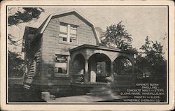 Concrete Block Dwelling, Concrete Walk Steps Clerks House Postcard