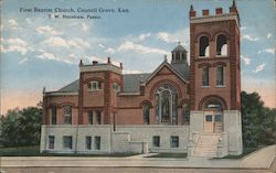 First Baptist Church Council Grove, KS Postcard Postcard Postcard