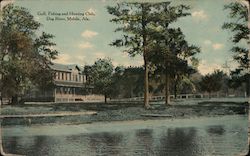 Golf, Fishing and Hunting Club, Dog River Postcard