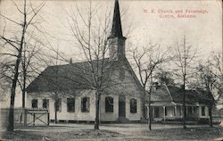 M.E. Church and Parsonage Postcard