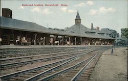 Railroad Station Greenfield, MA Postcard Postcard Postcard