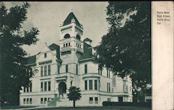 High School Building Postcard