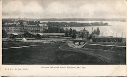 Winona Lake and Hotel Postcard