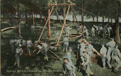 Culver Military Academy Bridge Building Indiana Postcard Postcard Postcard