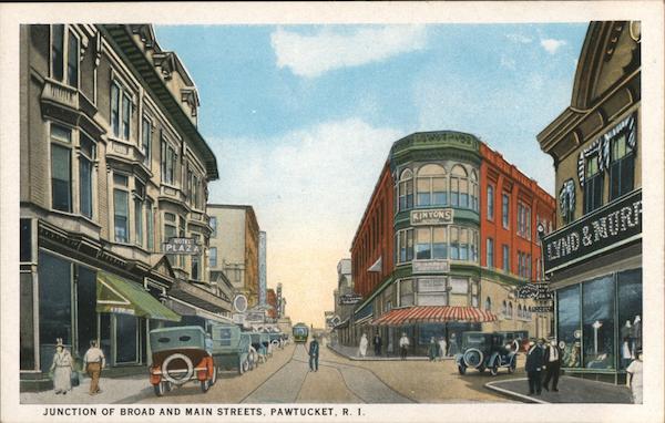Junction of Broad and Main Streets Pawtucket Rhode Island