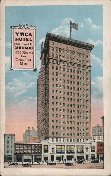 YMCA Hotel - 1800 Rooms for Transient Men Chicago Illinois