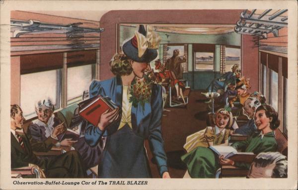 Observation-Buffet-Lounge Car of the Trail Blazer Railroad (Scenic)