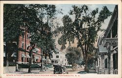 State Street Showing Rockingham Hotel Portsmouth, NH Postcard Postcard Postcard