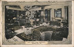 Main Lobby, Hotel Muehlebach Postcard