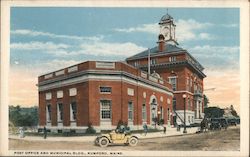 Post Office and Municipal Building Rumford, ME Postcard Postcard Postcard