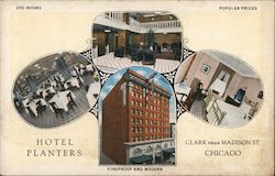 Hotel Planters, Fireproof and Modern, 250 Rooms, Popular Prices, Clark Near Madison St. Postcard