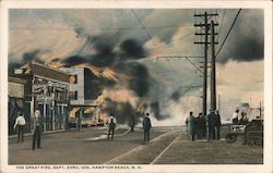 The Great Fire, September 23rd, 1915 Hampton Beach, NH Postcard Postcard Postcard