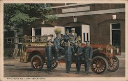 Fire Truck No. 1 Ashtabula, OH Postcard Postcard Postcard