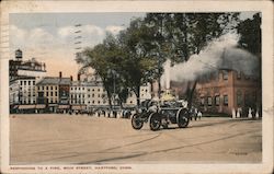 Responding to a Fire, Main Street Postcard