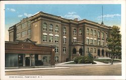 High School Building Postcard