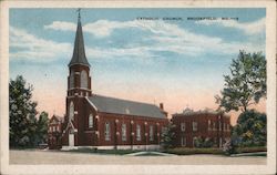 Catholic Church Brookfield, MO Postcard Postcard Postcard