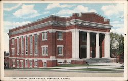 First Presbyterian Church Concordia, KS Postcard Postcard Postcard