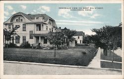 Residence View on West 8th Street Concordia, KS Postcard Postcard Postcard