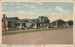 Residence View on South Broadway Postcard