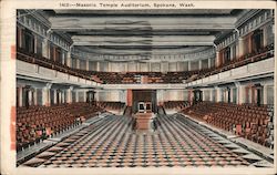 Masonic Temple Auditorium Postcard