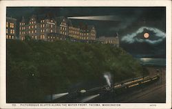 Picturesque Bluffs Along the Water Front Tacoma, WA Postcard Postcard Postcard