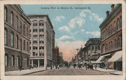 Looking West on Monroe Street Postcard