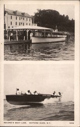 Record's Boat Line Watkins Glen, NY Postcard Postcard Postcard