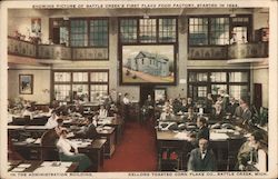 Showing Picture of Battle Creek's First Flake Food Factory, Started in 1894 = Kellogg Toasted Corn Flake Co.. Michigan Postcard  Postcard