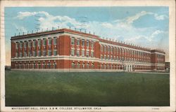 Whitehurst Hall, Oklahoma A7M College Postcard