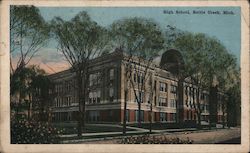 High School Battle Creek, MI Postcard Postcard Postcard