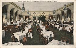 Dining Room, Battle Creek Sanitarium Michigan Postcard Postcard Postcard