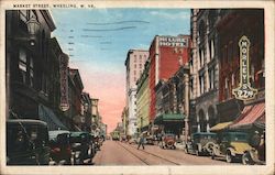 Market Street Wheeling, WV Postcard Postcard Postcard