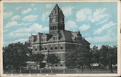 Rice County Court House Lyons, KS Postcard Postcard Postcard