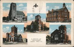 A Group of Churches Postcard