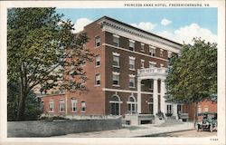 Princess Anne Hotel Fredericksburg, VA Postcard Postcard Postcard